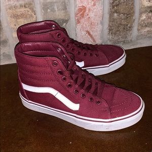 Crimson Hightop Vans perfect condition